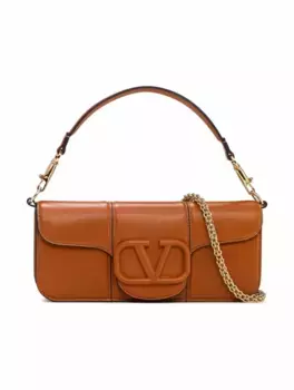 Сумка-багет V-logo Valentino Garavani, коричневый