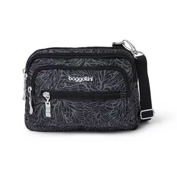 Сумка Baggallini Triple Zip, черно-серый