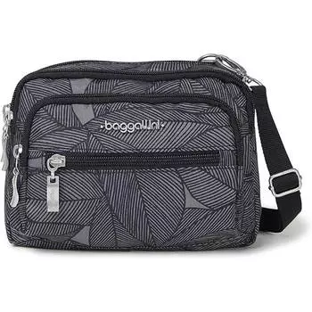 Сумка Baggallini Triple Zip, черно-серый
