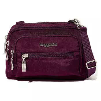 Сумка Baggallini Triple Zip, фиолетовый