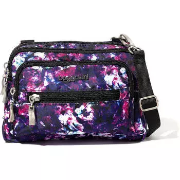Сумка Baggallini Triple Zip, фиолетовый