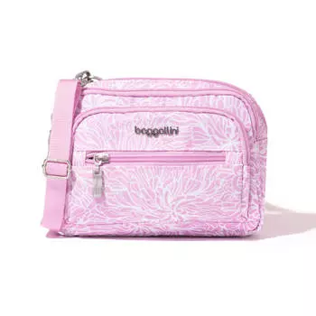 Сумка Baggallini Triple Zip, розовый