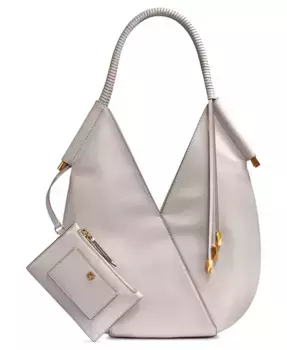 Сумка Baldwin Shoulder с кожаной оберткой и круглой ручкой Donna Karan New York, коричневый/бежевый