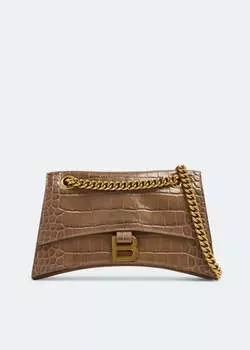 Сумка Balenciaga Crush Chain Small, коричневый