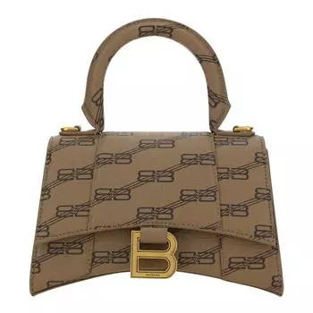 Сумка Balenciaga Hourglass XS, бежевый/коричневый