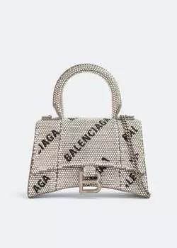 Сумка BALENCIAGA Hourglass XS chain bag, серебряный