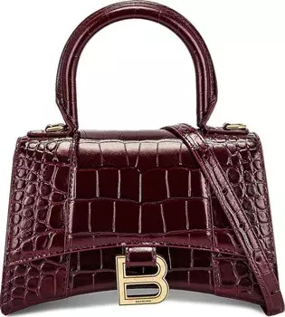 Сумка Balenciaga Hourglass XS Handbag Dark Red, красный