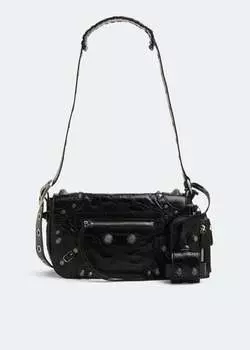 Сумка BALENCIAGA Le Cagole XS flap bag, черный