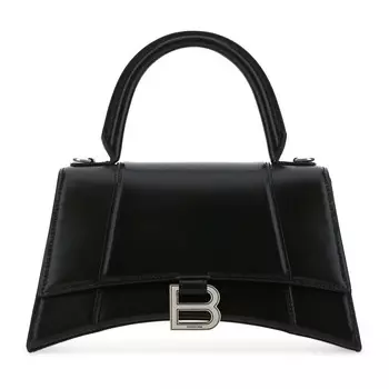Сумка Balenciaga Leather Small Hourglass, черный