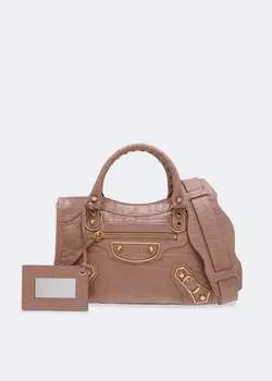 Сумка Balenciaga Metallic Edge Mini City, розовый