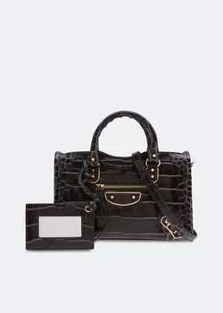 Сумка Balenciaga Metallic Edge Nano City, черный