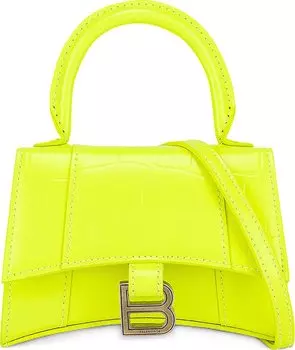Сумка Balenciaga Mini Hourglass Strap Bag Fluorescent Yellow, желтый