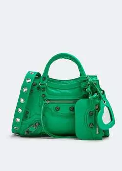 Сумка BALENCIAGA Neo Cagole XS top handle bag, зеленый