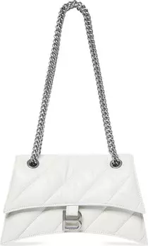 Сумка Balenciaga Small Crush Chain Bag Optic White, белый