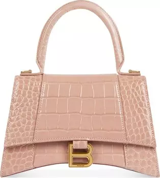 Сумка Balenciaga Small Hourglass Top Handle Bag Nude/Beige, кремовый