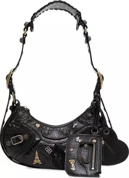 Сумка Balenciaga XS Le Cagole Shoulder Bag Black, черный