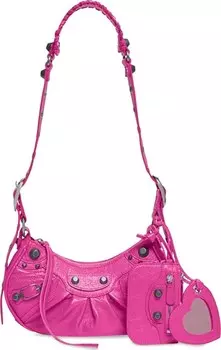 Сумка Balenciaga XS Le Cagole Shoulder Bag Hot Pink, розовый