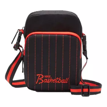Сумка basketball heritage crossbody bag 'red black' Nike, черный