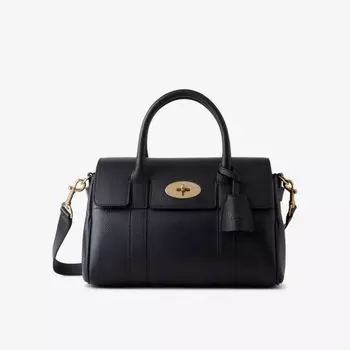 Сумка Bayswater, маленькая кожаная с ручкой сверху Mulberry, черный