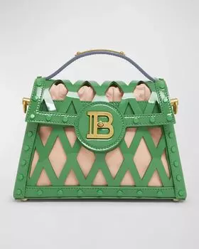 Сумка BBuzz Dynasty из лакированной кожи Balmain, цвет Green