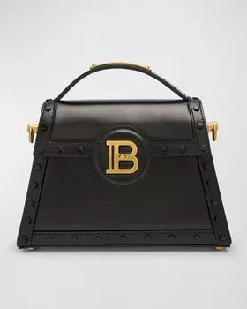 Сумка BBUzz Dynasty с ручкой сверху из глянцевой кожи Balmain, цвет Black