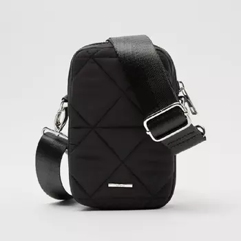 Сумка Bershka Quilted Mobile Phone, черный
