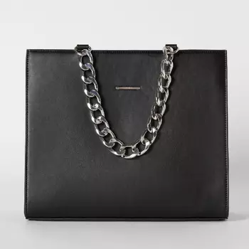 Сумка Bershka With Chunky Chain, черный