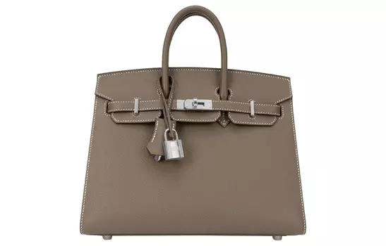 Сумка Birkin из коровьей кожи, женская, слон, серая HERMES