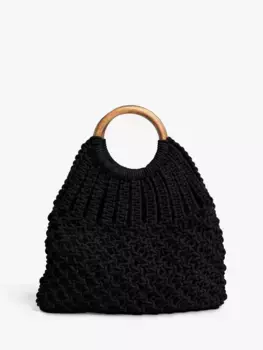 Сумка Bloom & Bay Rye Knotted Macrame, черный