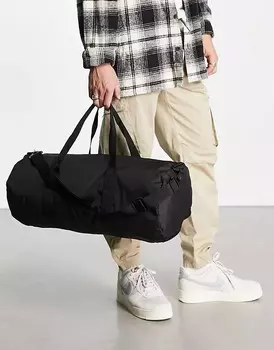 Сумка-бочонок ASOS DESIGN Holdall из черного нейлона, черный