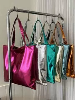 Сумка большая Funky с двойной ручкой, золотой