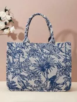 Сумка большая с верхней ручкой, синий