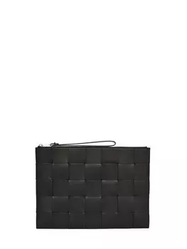 Сумка Bottega Veneta Black leather, черный