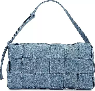 Сумка Bottega Veneta Brick Cassette Indigo Washed, синий