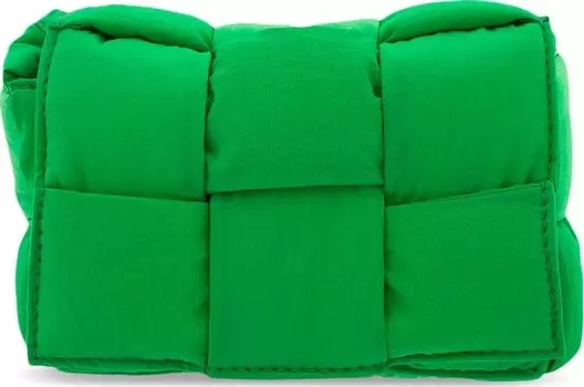 Сумка Bottega Veneta Candy Cassette Nylon Bag Parakeet, зеленый