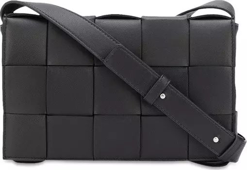 Сумка Bottega Veneta Cassette Bag Black/Silver, черный