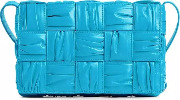 Сумка Bottega Veneta Cassette Pool/M Brass, коричневый