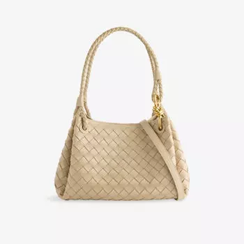Сумка Bottega Veneta из кожи, экрю