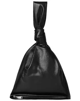 Сумка Bottega Veneta Leather Knot, цвет Black & Silver