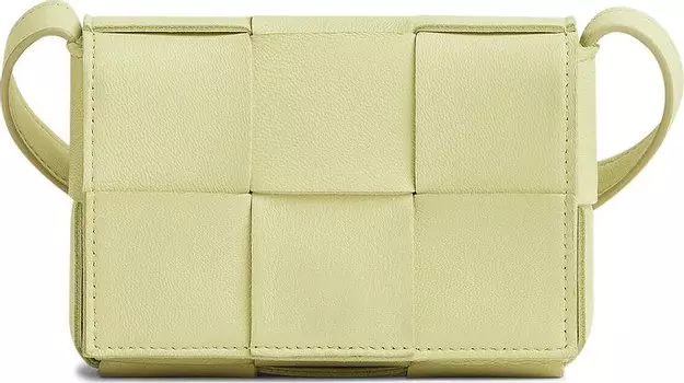 Сумка Bottega Veneta Mini Cassette Bag Lemon Washed, желтый