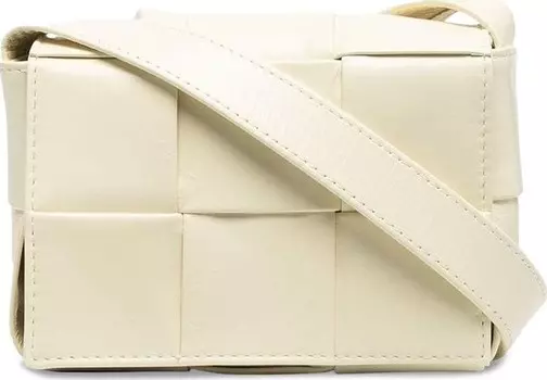 Сумка Bottega Veneta Mini Cassette Bag Zest/Washed Silver, серебряный