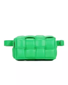 Сумка Bottega Veneta Padded Cassette Belt, цвет Parakeet & Silver