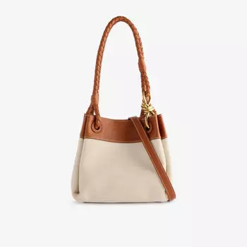 Сумка Bottega Veneta Parachute, белый / коричневый