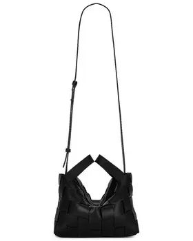 Сумка Bottega Veneta Small Bowling Cassette, цвет Black & Gold