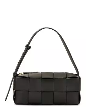 Сумка Bottega Veneta Small Brick Cassette, цвет Black & Gold