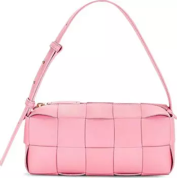 Сумка Bottega Veneta Small Brick Cassette Ribbon/Gold, розовый