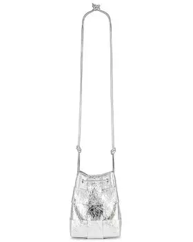 Сумка Bottega Veneta Small Bucket Crossbody, цвет Silver & Silver