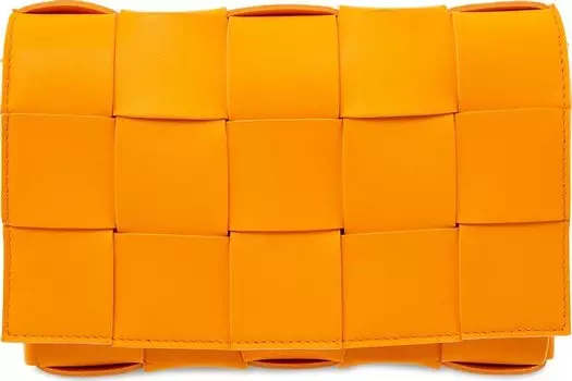 Сумка Bottega Veneta Small Cassette Bag Tangerine/Gold, оранжевый