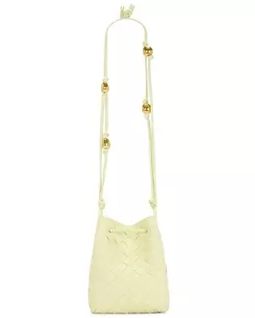 Сумка Bottega Veneta Small Crossbody Bucket, цвет Ice Cream & Gold