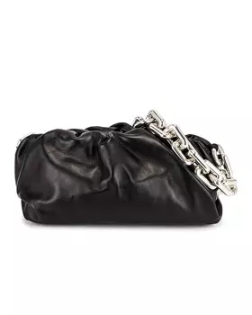 Сумка Bottega Veneta The Chain Pouch, цвет Black & Silver